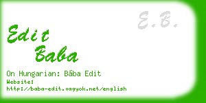 edit baba business card