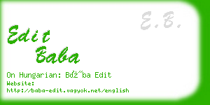 edit baba business card